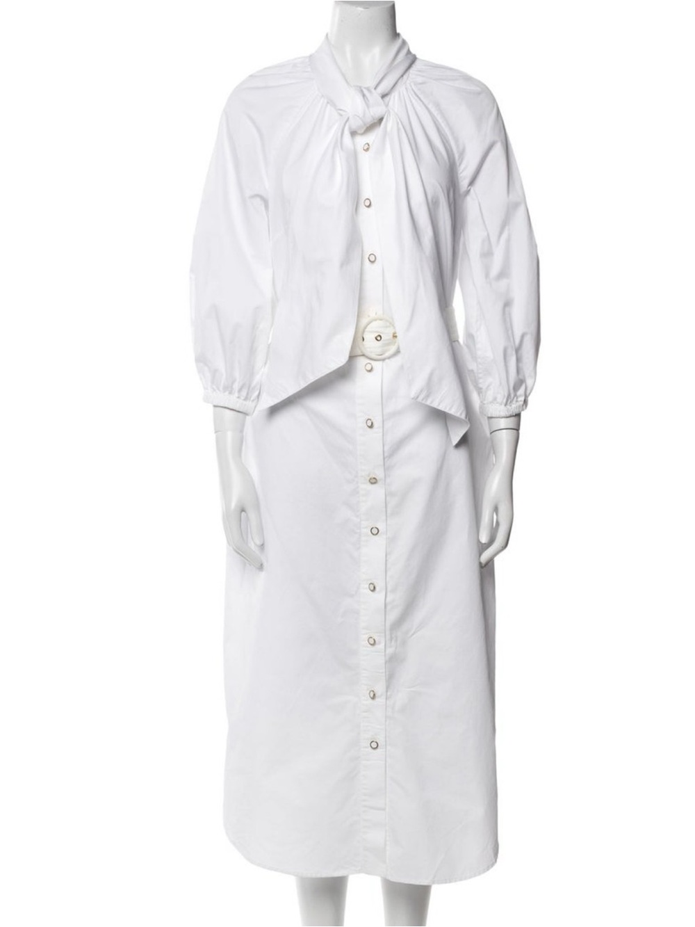 Zimmermann White Blouse with Gold Logo Tag